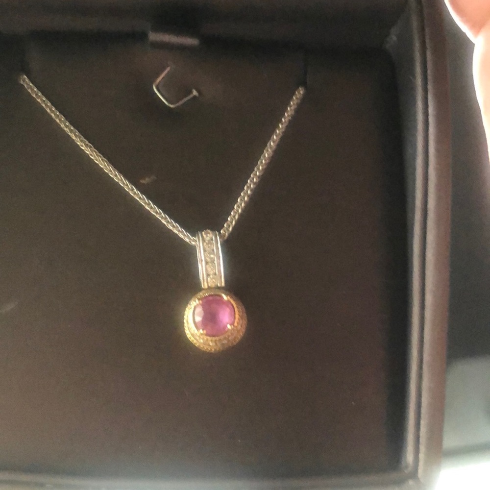Simon G. 18kt Gold chain w pendant